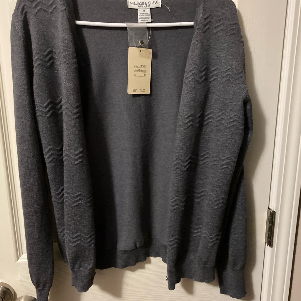 Gray Medium Button Down Sweater